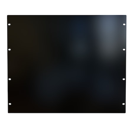 Hammond 9U FLAT STEEL RACK PANEL, Black PBPS19015BK